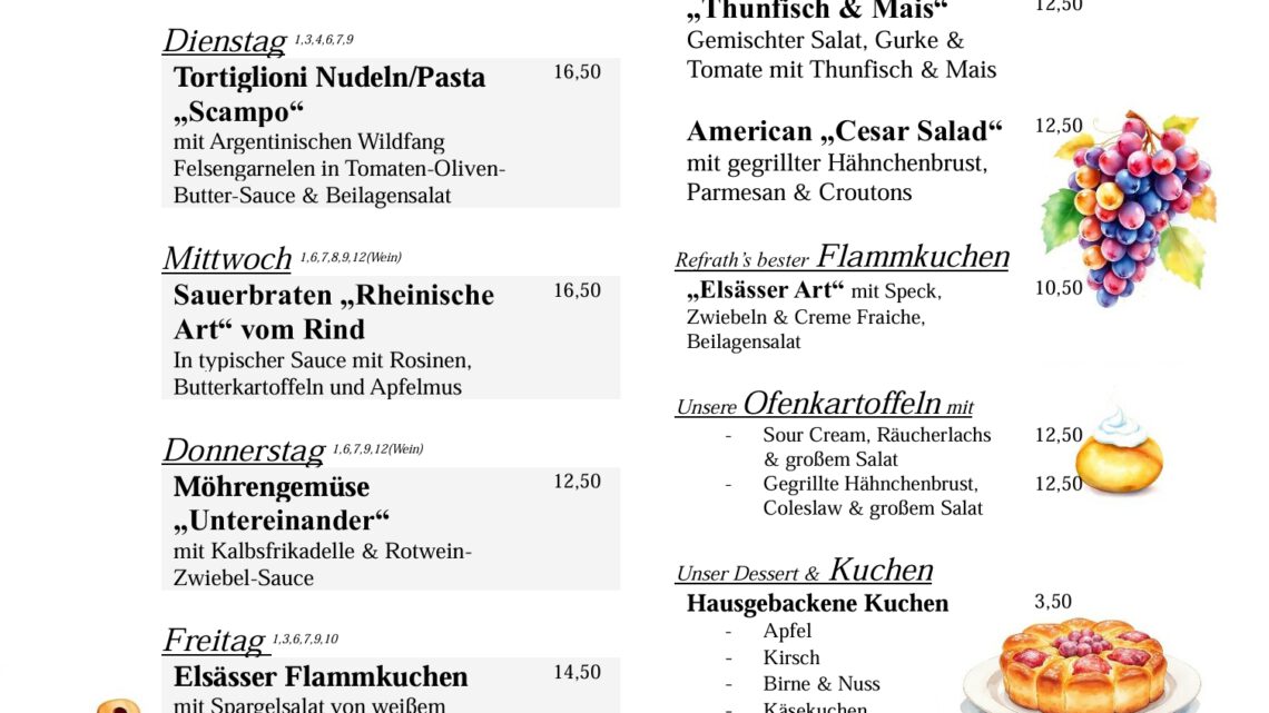 🍴 Leckere Neuigkeiten aus dem Dorffladen: Unsere Wochenkarte vom 05.05. bis 09.05.2025
