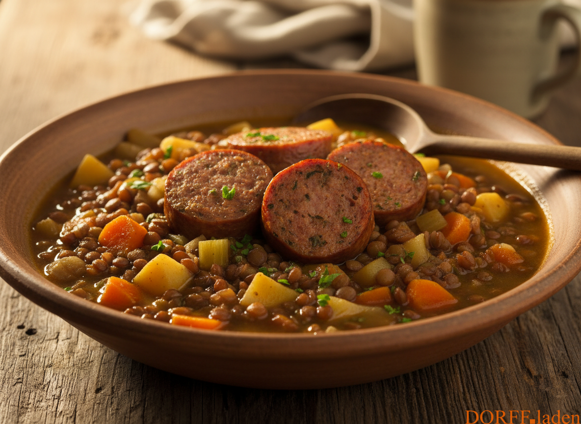 Dorff’s geheime Rezepte: Dorff’s Linsensuppe mit Bergischer Mettwurst