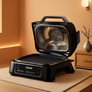 Woodfire Electric Grill Smoker Four In One Outdoor Cooking