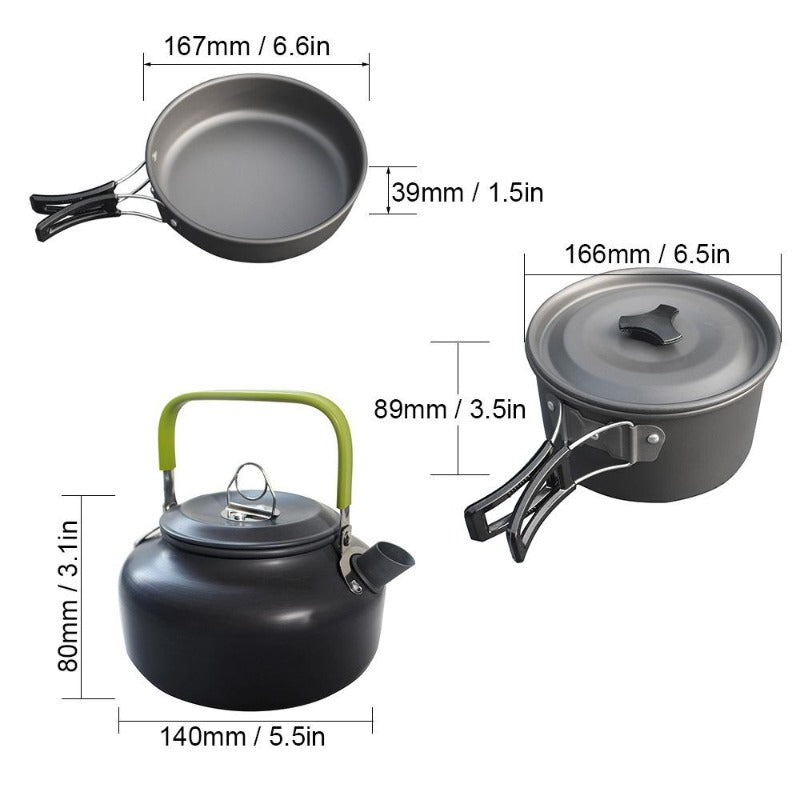 Ultra-light Aluminum Alloy Camping Cookware Utensils Outdoor Cooking Teapot – Bild 4