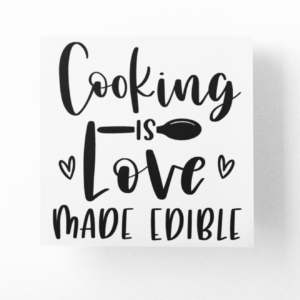 Cooking Is Love Made Edible Kitchen Sticker