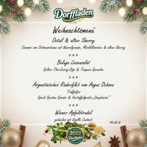 Weihnachtsmenü 2026 (4-Gang) – pro Person | Dorffladen
